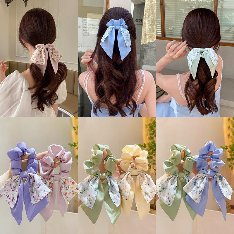Product Introduction of Dây Buộc Tóc Nữ, Thiết Kế Hoa Thắt Nơ, Kèm Khăn Quàng Cổ Nhỏ Women 0