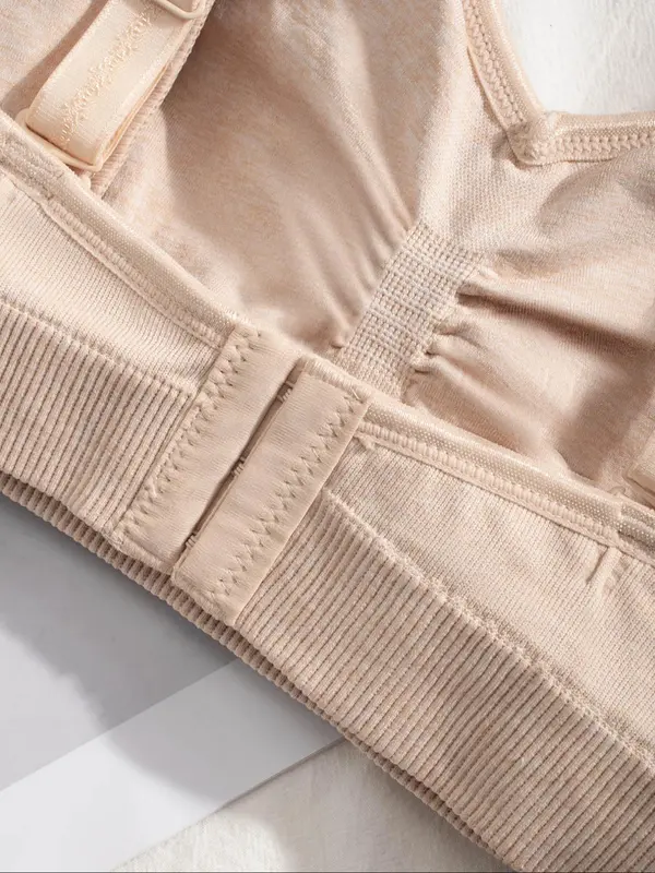 【Plus Size】 Solid Wireless Bra, Comfortable Breathable Buckle Back Nursing Bra for Pregnancy & Postpartum, Maternity Bra for Daily Wear 8