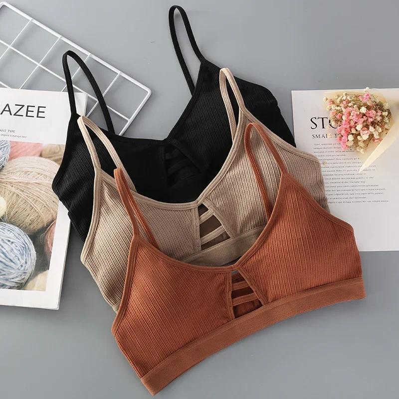 Product Introduction of 1 pcs New Women Cotton Sports Bra Tube Top Crop Female Seamless Underwear Tube Bra Wireless Bralette Lingerie Cropped Bandeau 0