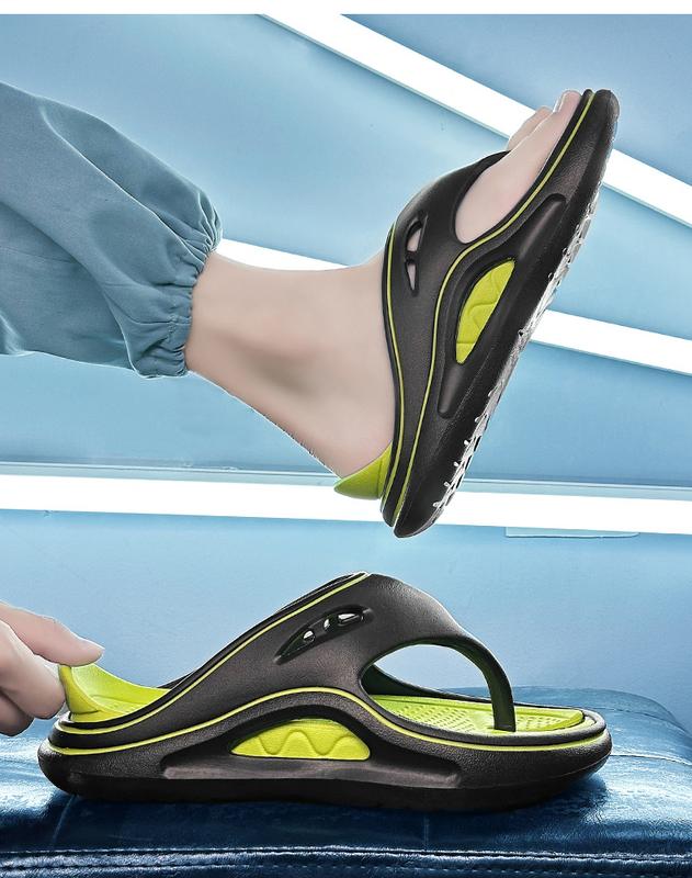 Product Introduction of Lovers Shoes Two-Color Thick Bottom Shit Feeling Eva Flip Flops Flip-Flops Outdoor Non-Slip Summer Beach Men's Shoes 26
