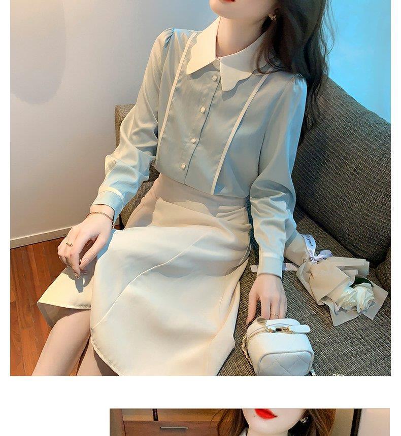 Product Introduction of Áo Voan, Dài Tay, Phong Cách Mùa Thu, Quần Áo Mùa Thu Nữ Chuyên Nghiệp, Hàng Mới Về 2024, Thời Trang Và Sành Điệu, Áo Sơ Mi Nữ Women Top Shirt 6