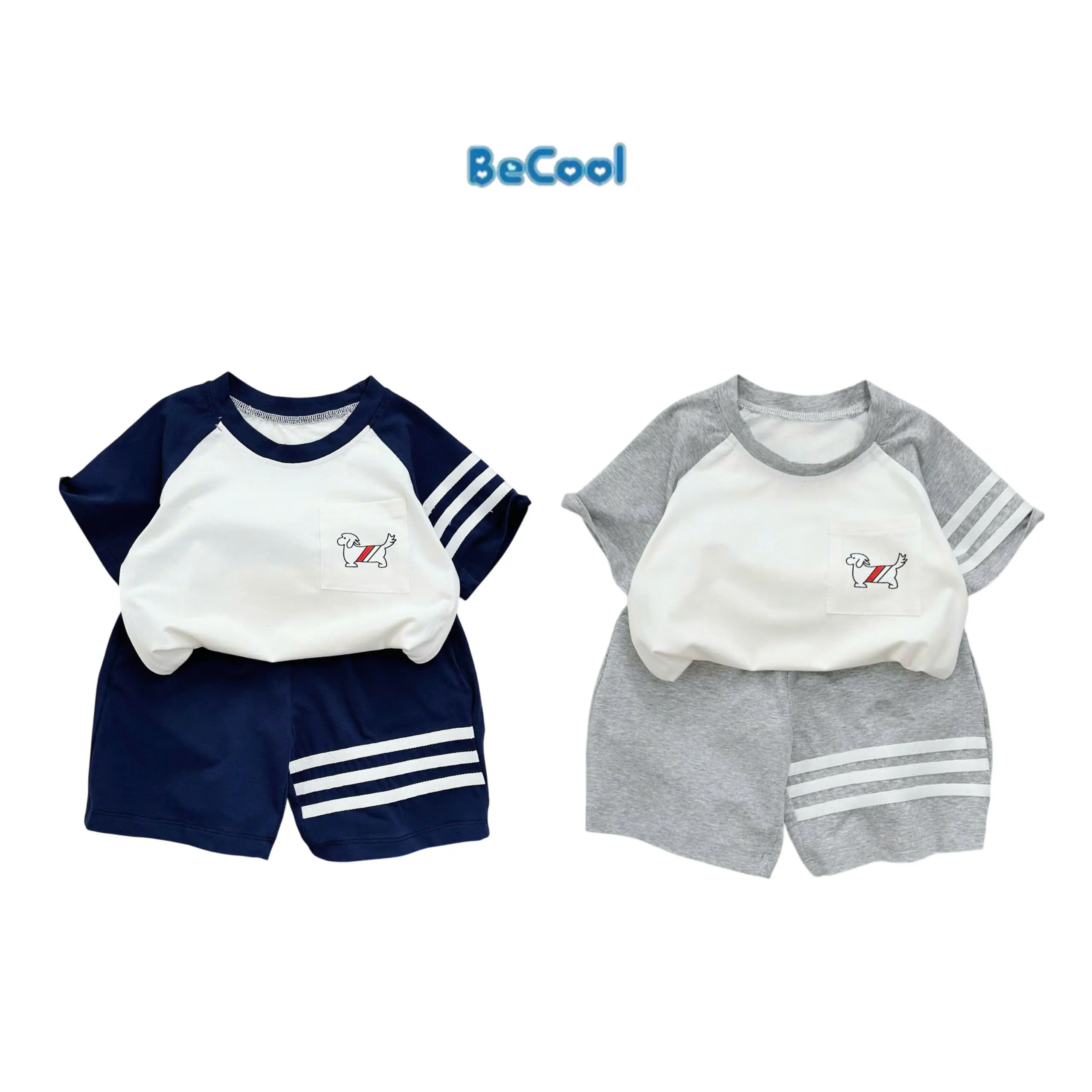 BỘ cộc tay in hình chú chó cho bé trai, bộ hè chất liệu cotton cao cấp cho bé từ 10-27kg