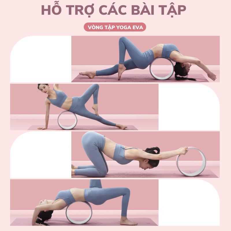 Vòng tập yoga cao cấp, kích thước 33x13cm, bề mặt in hoa Mandala, hỗ trợ các bài tập thể hình, gym, thể thao, yoga Tập Thể Dục 3