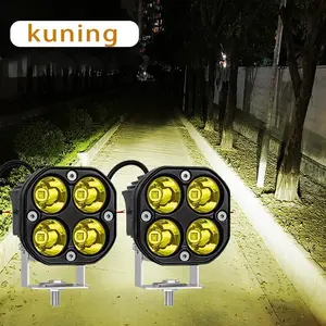 2PCS Lampu Sorot Tembak LED Cr-ee Bar CWL 4 Titik Mata 40 Watt Mobil Motor 40W 9 - 36 Volt 12V 24V Worklight Car