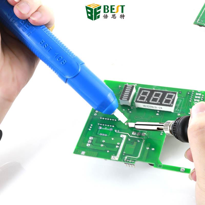 Product Introduction of BST-018/108 Metal Desoldering Pump Suction Tin Gun Soldering Sucker Pen Removal Vacuum Soldering Iron Desolder Tools Hot Sell 12