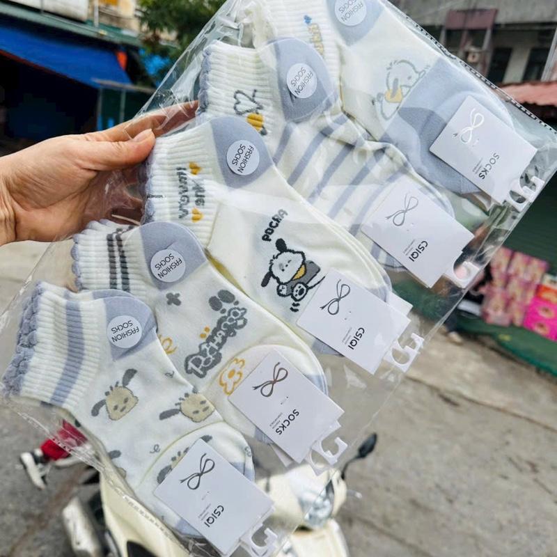 MS27_set 5 đôi tất ngắn hoạ tiết dễ thương 0