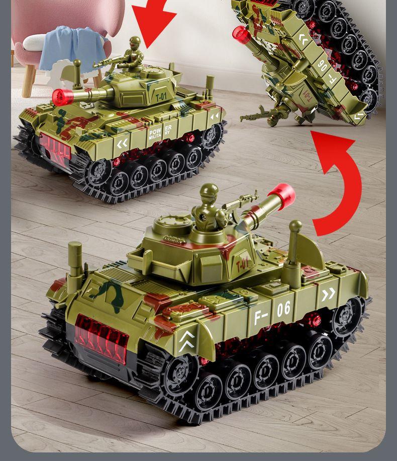 Product Introduction of Flip Tank Electric Toy Car with Music for Boys, 3-45 Years Old, Children's Car, Battle Car 13