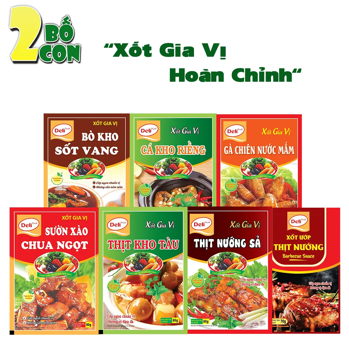 Xốt Gia Vị Hoàn Chỉnh DELI Ngon Chuẩn Vị Không Cần Nêm Nếm