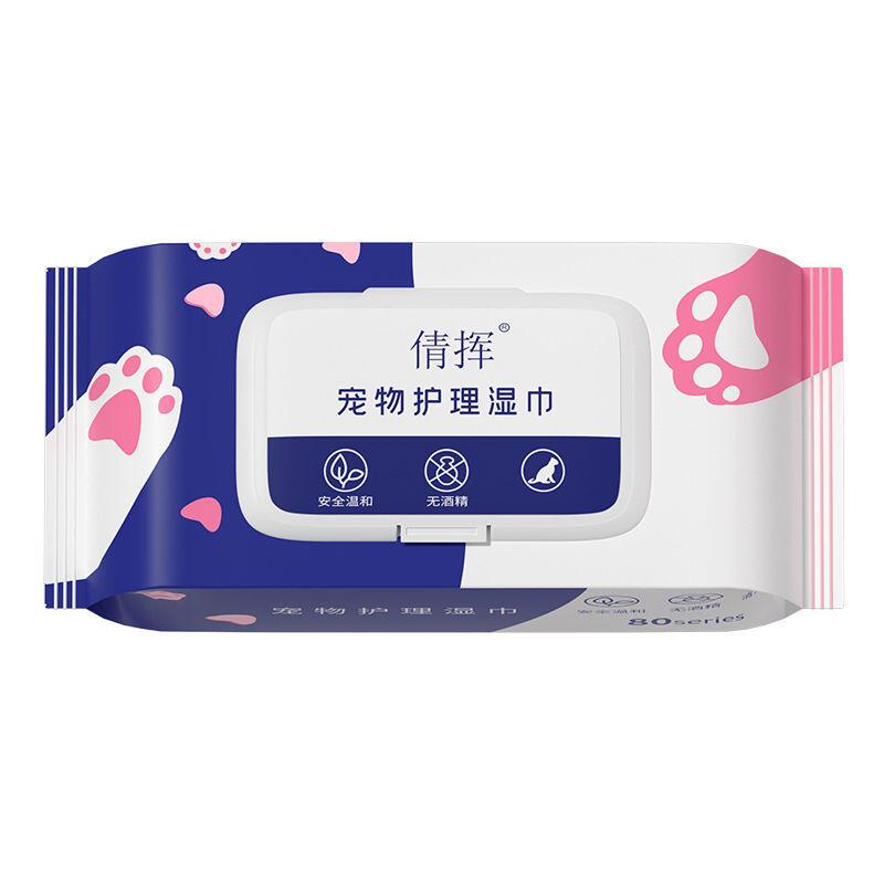 Khăn lau thú cưng khử mùi, Bioe, cho chó và mèo, vệ sinh, khăn giấy ướt, có thể được sử dụng cho chó và mèo 0