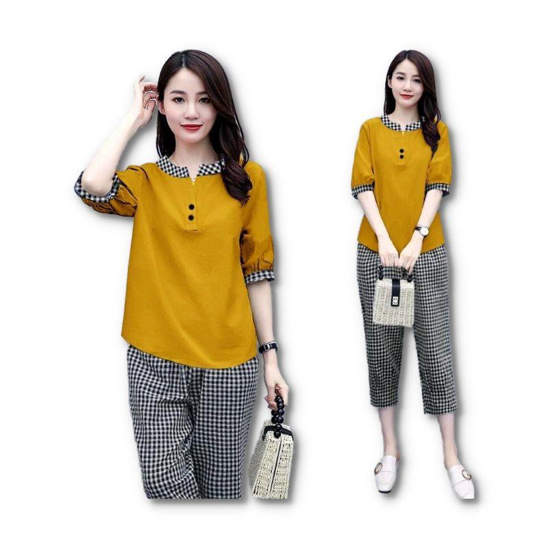 Product Introduction of setelan wanita dewasa terbaru/baju one set viral/setelan wanita modern kekinian/pakaian wanita trend 4