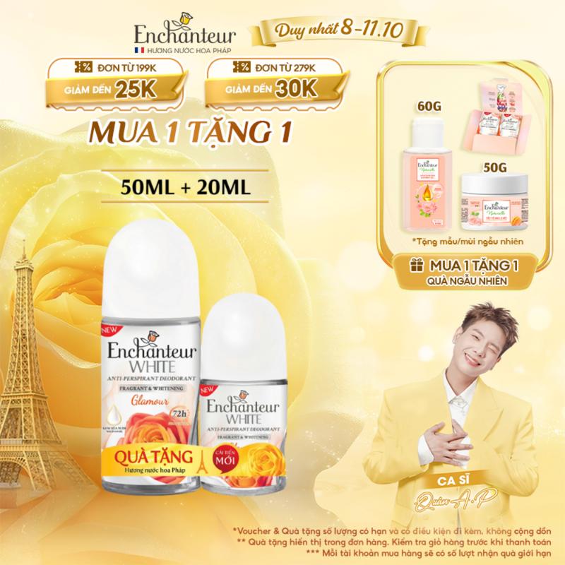 Lăn Khử Mùi NỐT HƯƠNG MỚI Enchanteur White Glamour 50ml