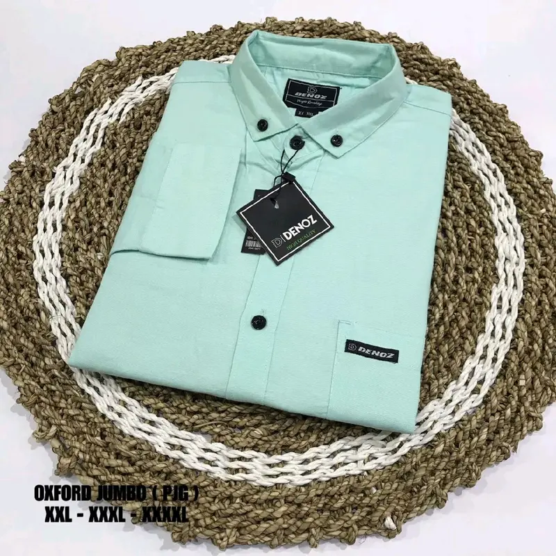 Kemeja polos panjang jumbo kemeja lengan panjang big size 2XL 3XL 4XL oversize kemeja tangan panjang jumbo 4