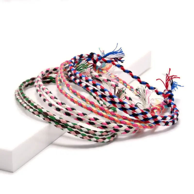 【12.12】Colorful Woven, Comfortable Handmade Braided Rope Bracelet. Lucky Bracelet with Tassels. Friendship Rope Bracelet.