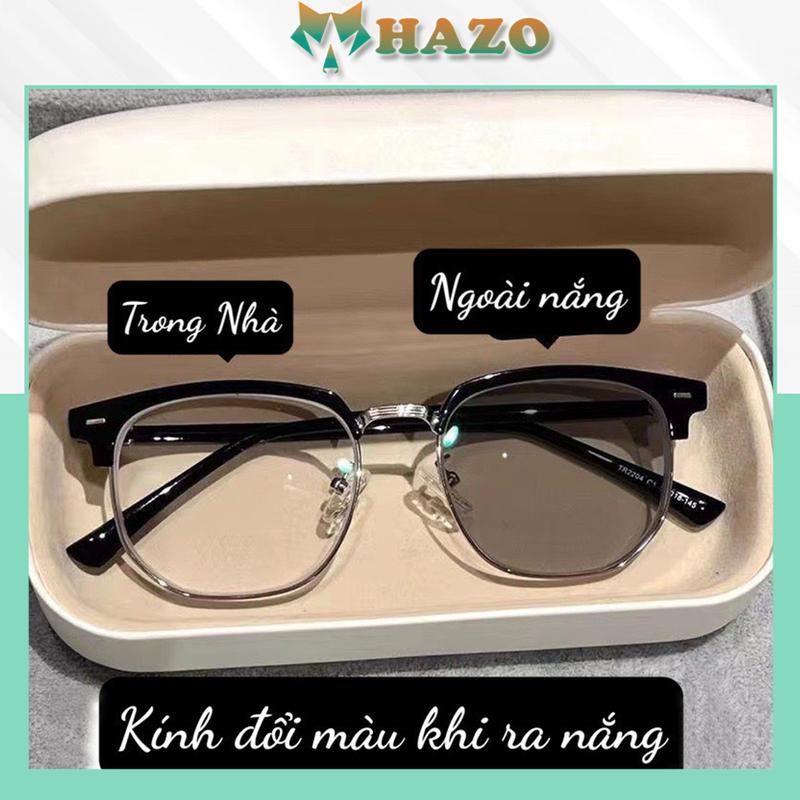 Mắt kính Đổi màu Chống nắng Form vuông vát cạnh 800 Cao cấp Hot trend phong cách trẻ trung