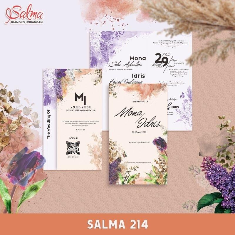 Undangan Pernikahan Kekinian SALMA 214 Elegan Modern Paket Lengkap 100 PCS Gratis Label & Plastik - JanjiKita | Default