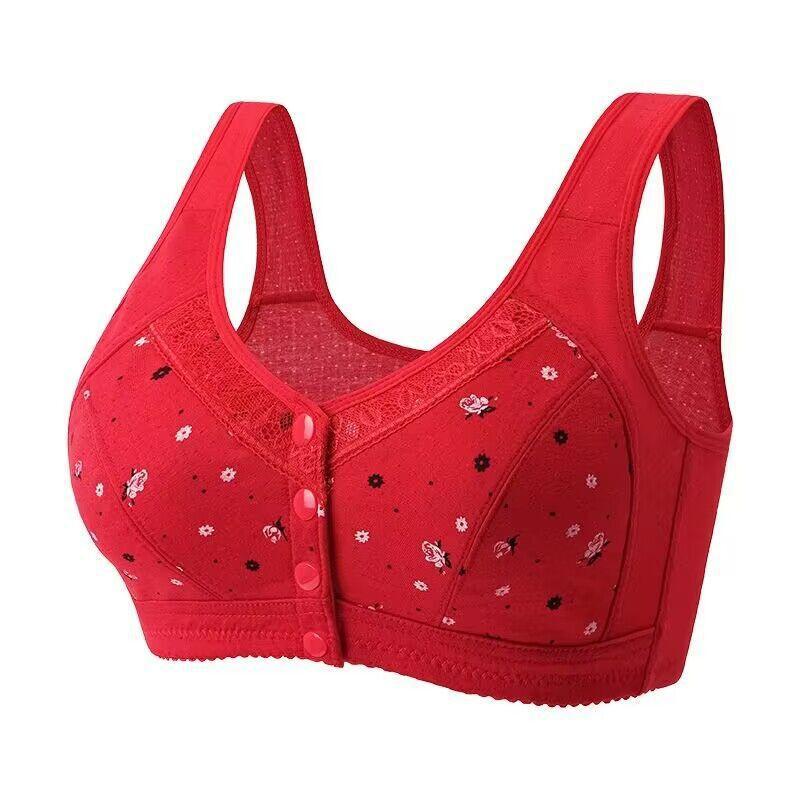 Đồ Lót Nữ, Áo Vest Không Dây, Cúp Bông, Thích Hợp Cho Phụ Nữ Trung Người Già Và Cao Tuổi Bra Cup Màu Đỏ 6