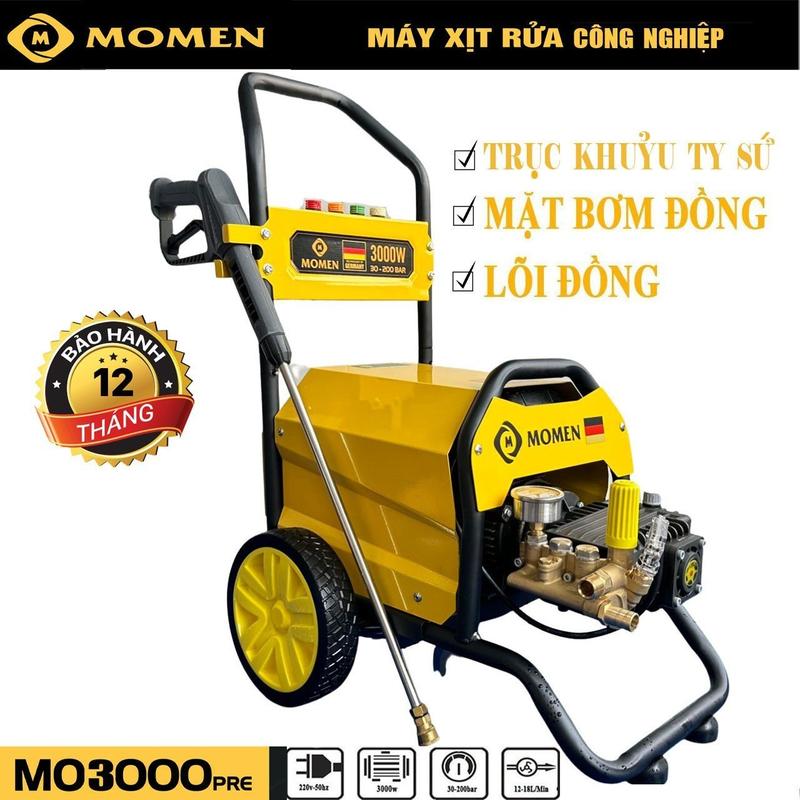  Máy Xịt Rửa Xe Công Nghiệp Áp Lực Cao Có Núm Vặn Điều Chỉnh Áp Lực Và Xe Đẩy MOMEN 3000w MO3000pre 