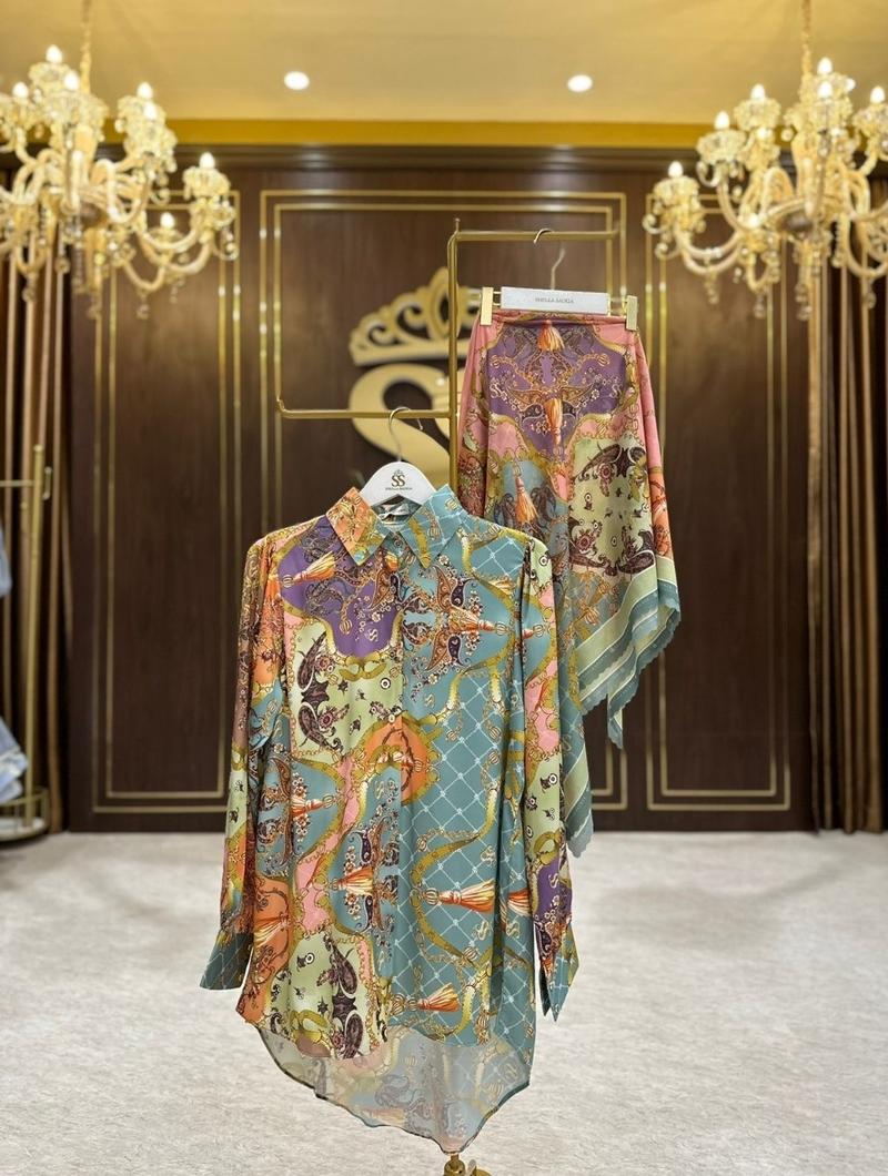 Product Introduction of Atasan Kemeja Silk Set Hijab Original Shella Saukia 3