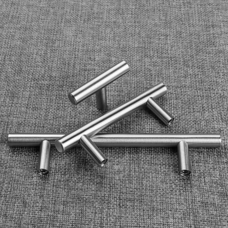 Product Introduction of 1pc Useful Home Cabinet Handles Furniture Component Drawer Door Knobs Wardrobe Pulls T-Bar Handle  Stainless Steel  Knobs 15