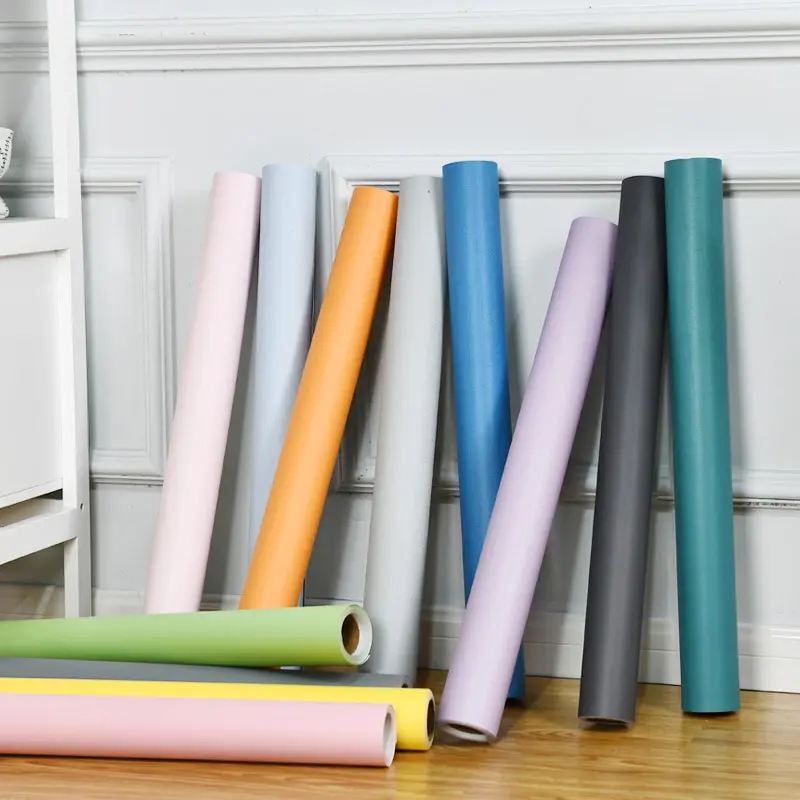 5M decal giấy dán tường có sẵn keo dán khổ 45cm màu pastel DTM001