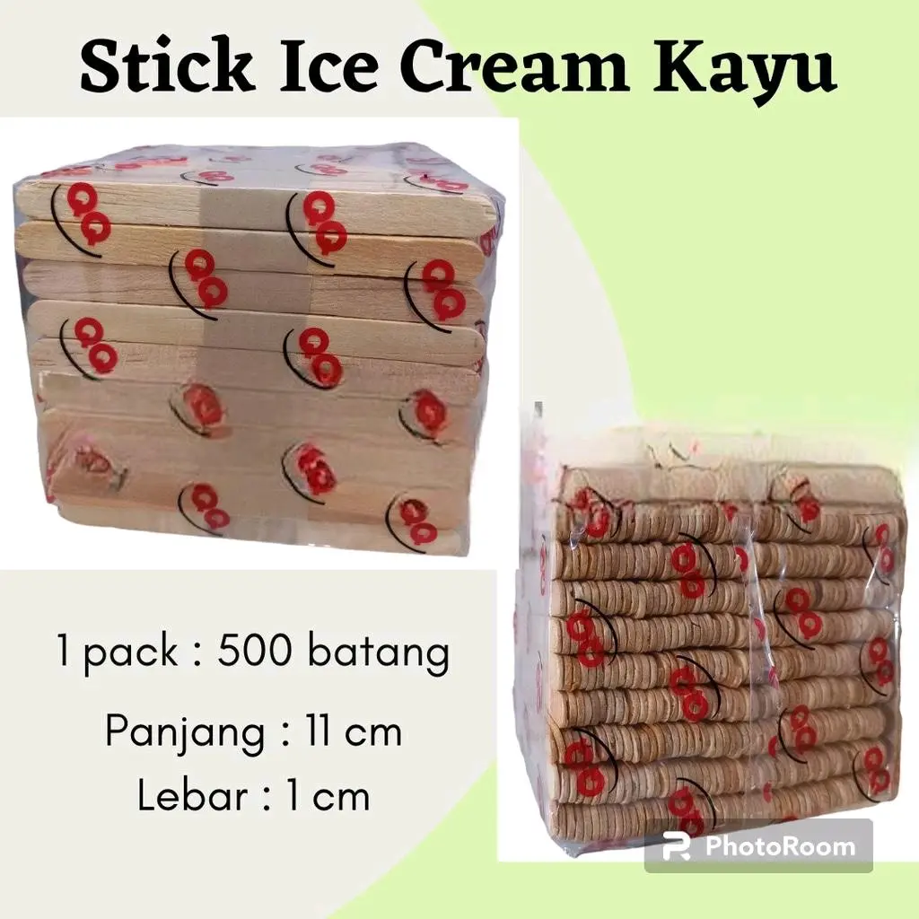 (500pcs) Stick Ice Cream Kayu QQ Stik Es Krim Pudding Kitchenware