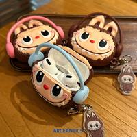 Gambar Airpods Case Labubu with Headphone Gen 1 2 3 PRO Soft Silicone - Brown, Airpods Gen 1/2 dari Arceantics Kota Tangerang 2 Tokopedia