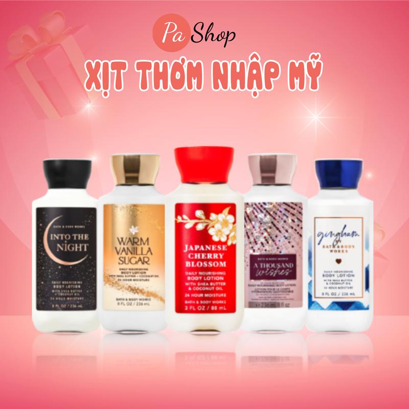 Dưỡng Thể Bill Mỹ | Body Lotion Chuẩn Authentic | Tổng Hợp Các Mùi | Dung Tích 236mL Làm Đẹp Da | Skincare