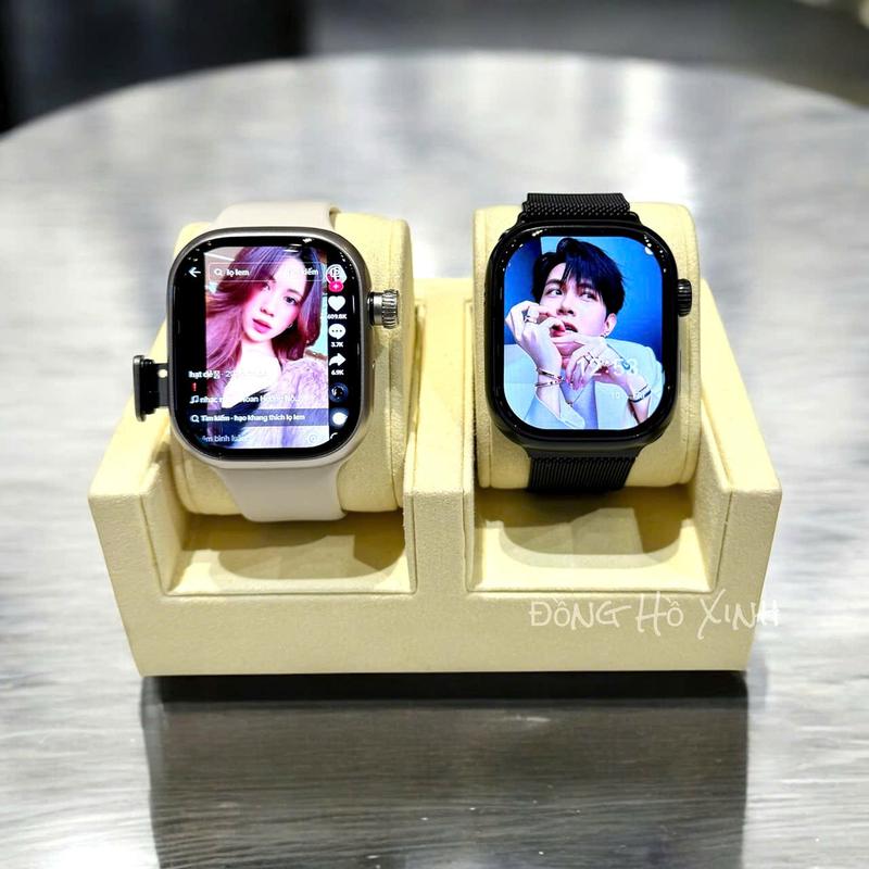 (Tặng ỐP+TaiNghe+ Dán màn) Đồng hồ S16Pro /S10 Pro Gen2 Bộ nhớ 32GB gắn sim nghe gọi Lướt Titok Camera Xoay màn Amoled 154hz Tải ứng dụng,quay phim chụp ảnh nhiều chức năng. Bộ 2 Dây đeo