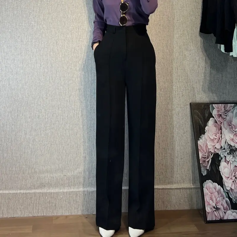 [QT01] Quần Tây Nữ Form Suông Lưng Cao - Suongg Store, có túi, ống 26 ( Chất vải mỗi màu khác nhau) Women Pants 4