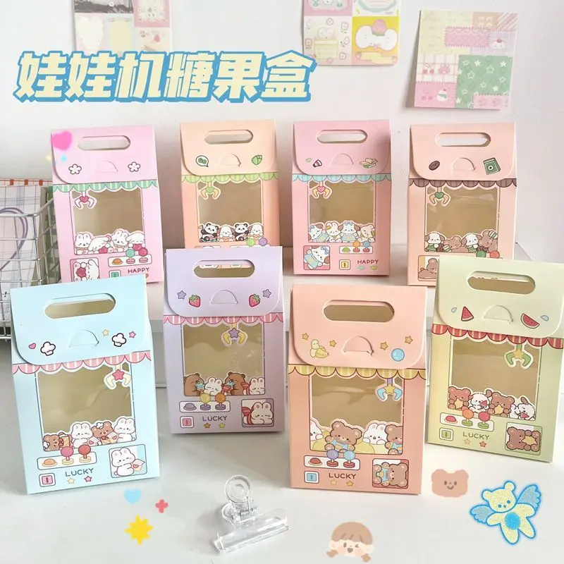 Cartoon doll machine candy bag - cute, trendy, exquisite packaging bag with semi-transparent and waterproof features, suitable as a gift for kids.grab bag paper bunny