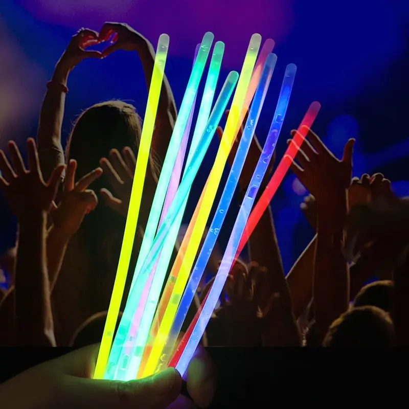 Product Introduction of 10-50Pcs Fluorescence Sticks Party Multicolor Glowing Stick Bright Colorful Light Bright Bendable Glow Bracelet Party Supplies 17