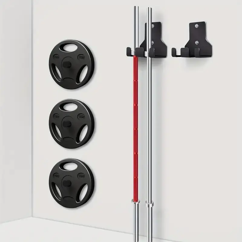 Vertical Barbell Mounting Rack, 1 Count Space-saving Gym Bar Rack, Sturdy and Durable Design, Easy to Install and Adjust, Fitness Equipment for Home Gym 0