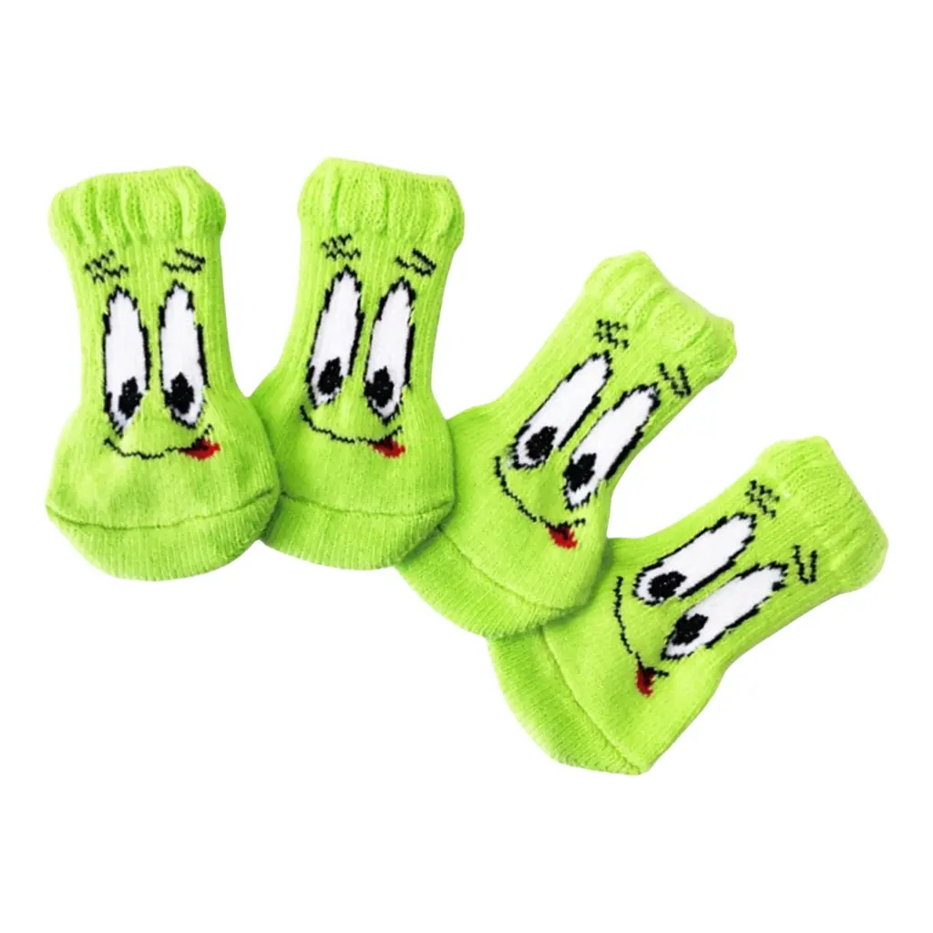 4pcs Winter Pet Dog Socks Soft Comfortable Pet Socks High Elasticities Socks Fashion Pet Accessories