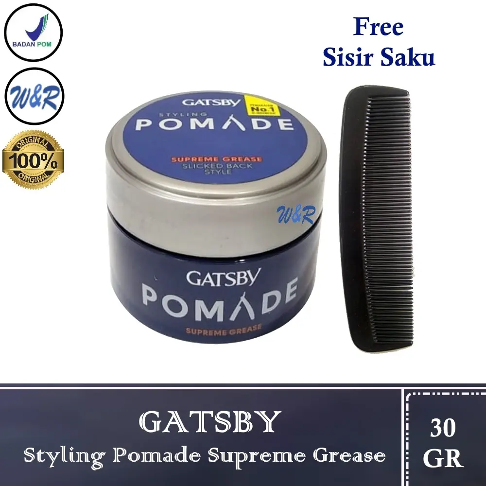gatsby styling pomade supreme grease minyak rambut