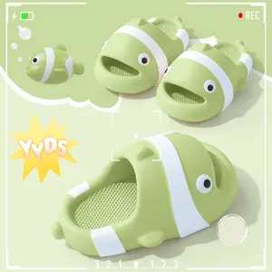 Shoes Greenland Sandal Slop Ikan Pria Wanita Sandal Slip On Wanita Karakter Ikan Lucu Sendal Anak Cewek Cowo Anti Slip Ringan sandal wanita sandal slop lucu HSN152