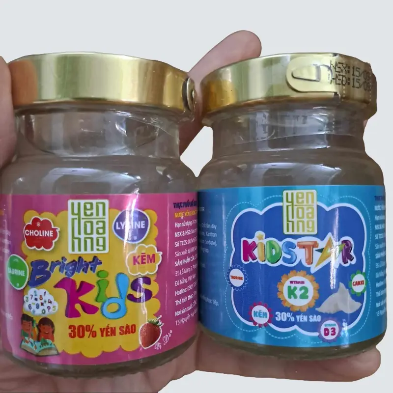 Set 10 hủ 30% yến sào chưng sẵn cho bé gồm 5 hủ vị dâu và 5 hủ vị vani -70ml-Yến Hoàng 0