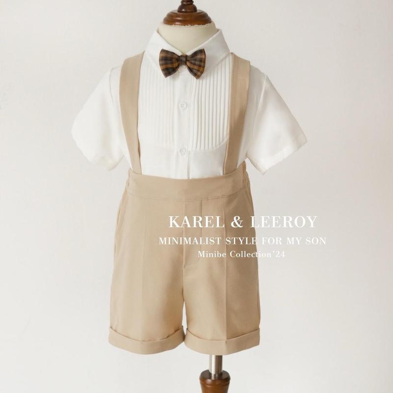 Bộ Quần áo Gile Thiết kế cho Bé trai dự tiệc | Áo Gile Quần Short Leeroy 4