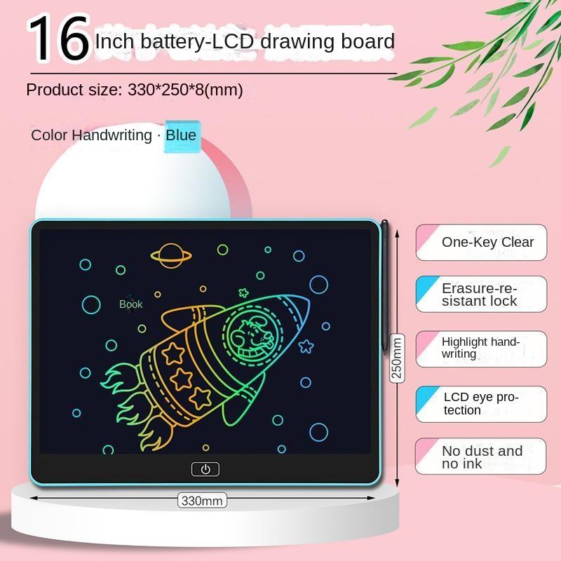 Large size 13-inch 16-inch LCD painting board LCD writing board Children's graffiti electronic small black board drawing tablet 6