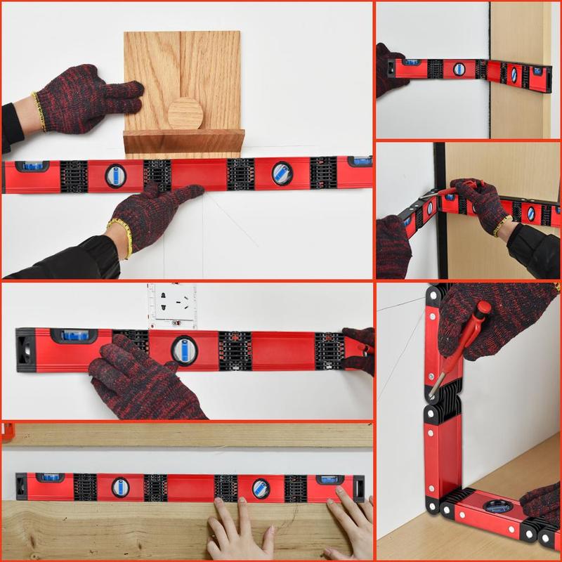 Foldable Level Ruler, 1 Count Professional Hand Measuring Tool, Corner Measuring Woodworking Tool, Precise Leveling Tool, Angle Measuring Ruler 6