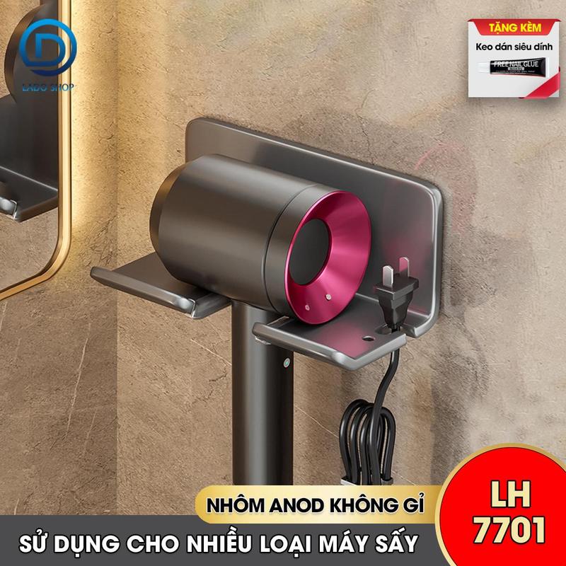 Giá treo máy sấy tóc treo tường để được đa dạng loại máy sấy LH-7701 Nhôm Anod không rỉ