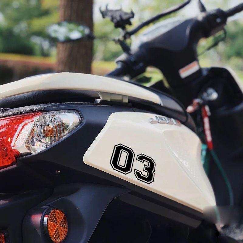 Product Introduction of Number Stickers Racing Number Modification Personalized Motorcycle Car Helmet Stickers Door Scratch Cover Stickers 7