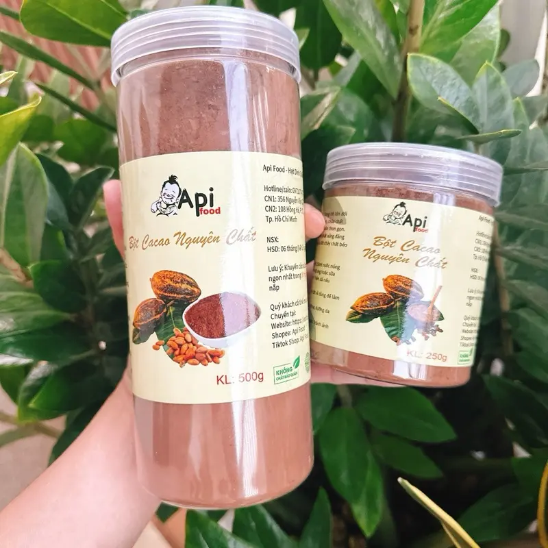 Bột Cacao Nguyên Chất Không Pha Bột Tây Nguyên - Ăn Vặt Api Food 4