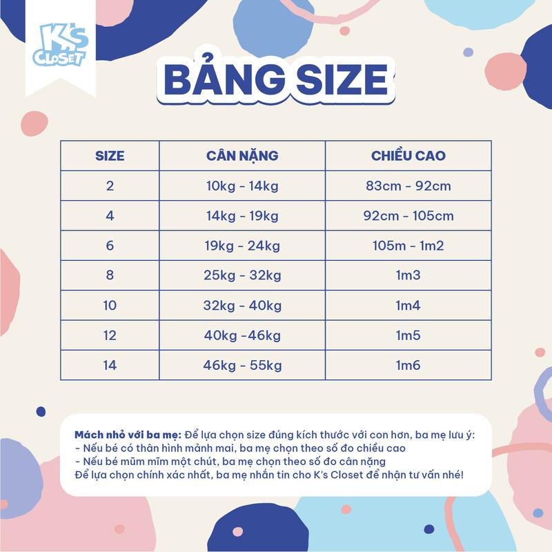 K's Closet - Áo Phông Dài Tay Chất Liệu Vải Cotton Cho Bé Trai Và Bé Gái (2-14 tuổi) từ 10kg-55kg E026FOF 5