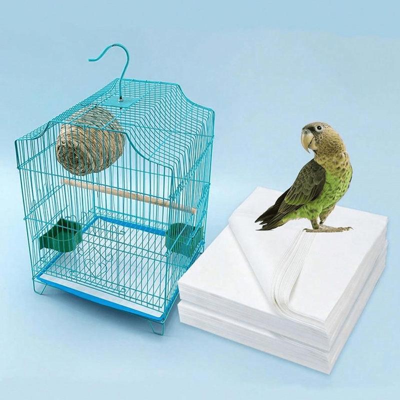 Disposable Absorbent Bird Cage Liner, 10pcs/set Non-woven Bird Cage Liner, Parrot Cage Cleaning Pad, Pet Supplies 5