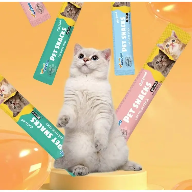 Snack kucing Sehat Makanan Ringan Kucing Strip Nutrisi Cair -makanan kucing penggemuk Bergizi makanan anak kucing makanan kucing basah
