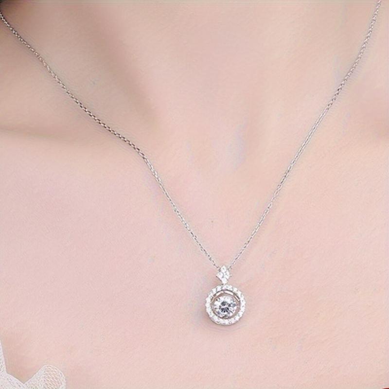1 carat 925 sterling silver moissanite pendant necklace Star ring with diamond necklace Business white-collar elegant ladies pendant necklace Niche high-end jewelry Holiday couple creative sweet gift Exquisite headdress wire  wrapped  jewellery evil eye 5