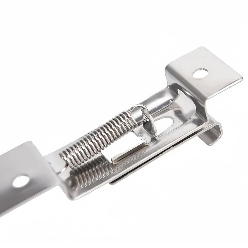 WL 2Pcs Stainless Steel Car Rectangular License Plate Spring Loaded Bracket Cars Frame Holder Clamps Trailer Number Plate Clips #476870 6