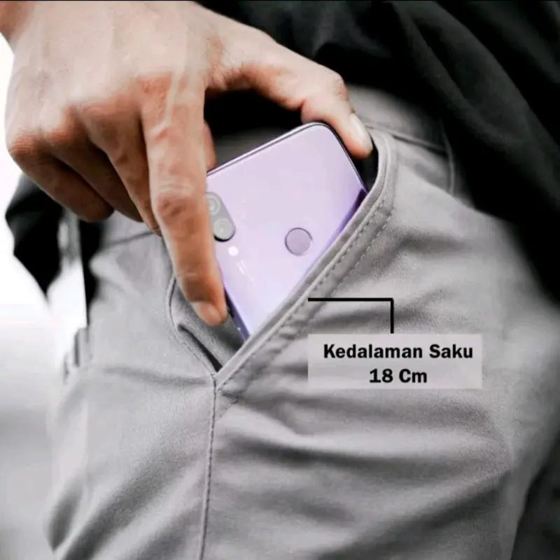 Celana pria panjang chinos nevada bahan katun slimfit casual 2