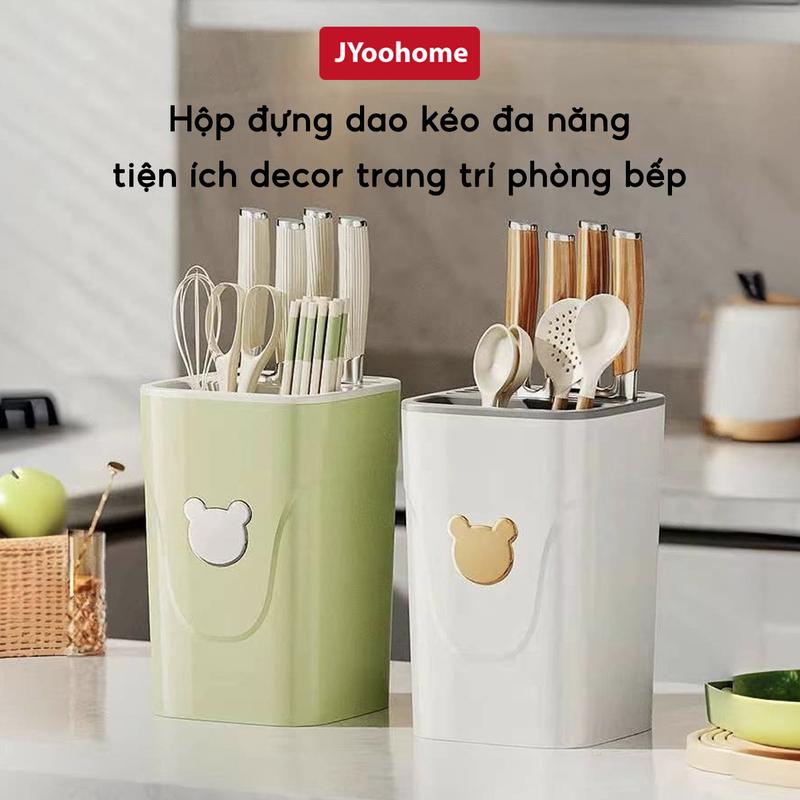 Hộp đựng dao kéo thìa dĩa đũa muỗng JYoohome Ống đựng đũa thoáng khí ngăn ẩm mốc chống bụi côn trùng - Nhựa PP cao cấp