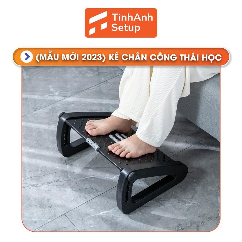 [Mẫu Mới 2023] Ghế Gác Chân Công Thái Học Đen- Ghế Kê Chân Văn Phòng ERGONOMIC FOOTREST